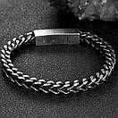 Браслет чоловічий сталевий STEELSTONE з нержавіючої медичної сталі сріблястий 16-18 см, фото 6