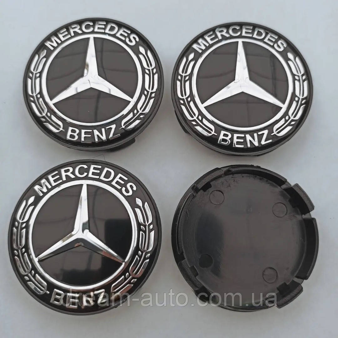 Ковпачки в диск Mercedes Benz 55-59 мм чорні