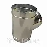 Трійник 90° Ø 300 оцинкований, товщина цинку 0,4 мм, для димової труби, фото 9