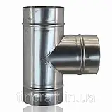 Трійник 90° Ø 300 оцинкований, товщина цинку 0,4 мм, для димової труби, фото 10