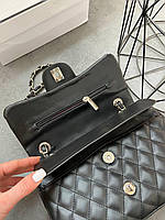 Жіноча сумка з екошкіри Chanel Black / Шанель чорна на плече сумочка жіноча шкіряна стильна брендова Відмінна якість