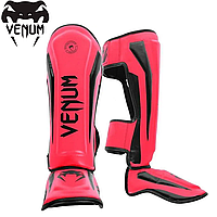 Защита голени и стопы Venum Elite Standup Shinguards Neo Pink