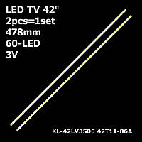 LED подсветка TV 42" KL-42LV3500 42T11-06A 42LV3700 42LV5500 42LV3550 Mystery MTV 4214LW Philips 42PFL5300 1шт