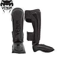 Защита голени и стопы Venum Elite Standup Shinguards Matte Black