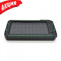 Портативный Power Bank Solar RH-30000N 30000 mAh повербанк для смартфона с солнечной батареей и фонариком