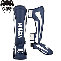 Защита голени и стопы Venum Elite Standup Shinguards Blue White