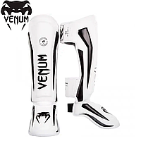 Защита голени и стопы Venum Elite Standup Shinguards White Black