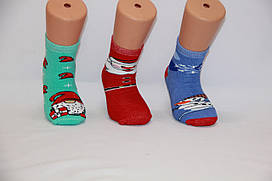 Дитячі шкарпетки махрові новорічні для малюків х/б НЛ 14-16 м-3 гном, Santa,снеговик