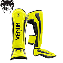 Захист для гомілки та стопи Venum Elite Standup Shinguards Neo Yellow