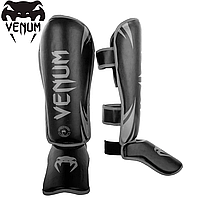 Защита голени и стопы Venum Challenger Standup Shinguards Black Grey