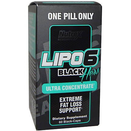 Lipo-6 Black Hers Ultra Concentrate Nutrex 60 Black-Caps, фото 1