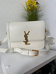 Жіноча сумка Ів Сен Лоран біла Yves Saint Laurent White Solferino