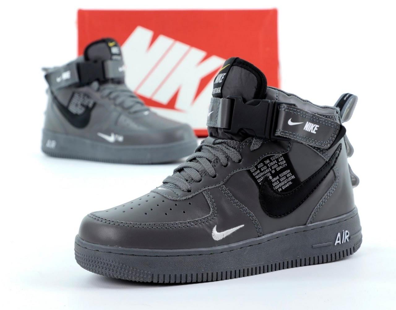 Air force one mid cheap grey