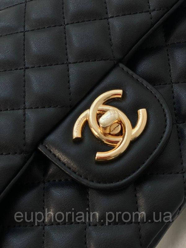 Сумка женская Chanel Black / Шанель черная на плечо сумочка женская кожаная стильная Отличное качество - фото 1 - id-p1984525703