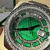 Стильний наручний годинник Rolex 36 mm Day — Date Silver Green Diamond, фото 5