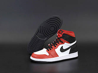 Жіночі Кросівки Nike Air Jordan 1 Mid Red White Black 37-41