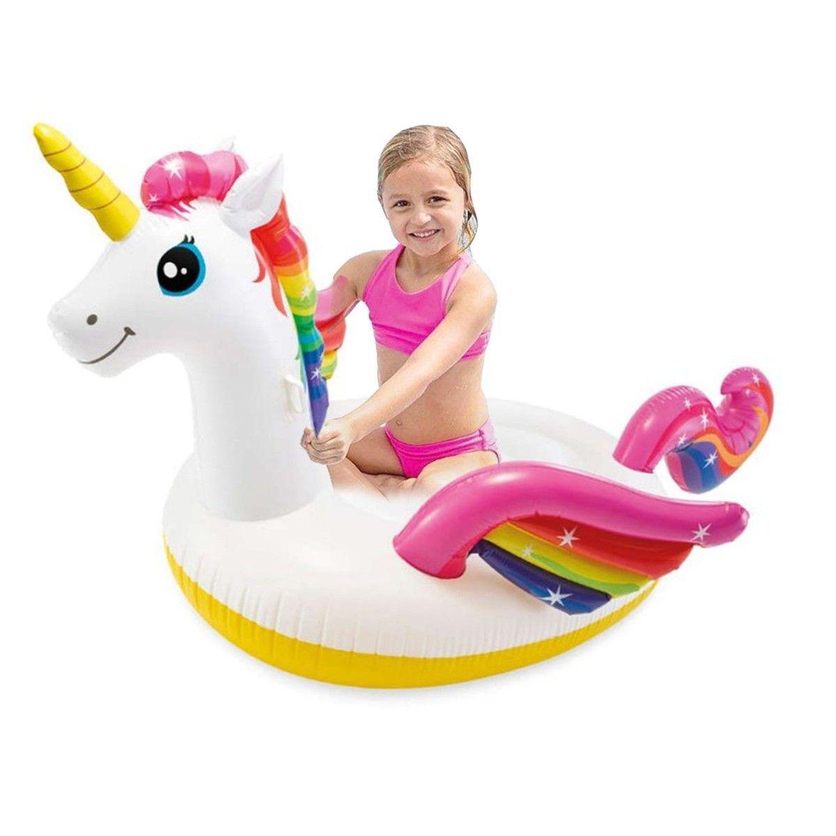 Надувний плотик Єдиноріг Intex 57561, розмір 201х140х97см, фото 1