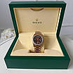 Модний наручний годинник Rolex 36 mm Day — Date Oyster Perpetual Diamond Еverose Gold преміального ААА класу, фото 2