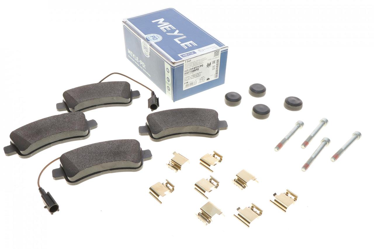 Meyle 025 259 8721/PD Колодки гальмівні задні Fiat Ducato; Peugeot Boxer; Citroen Jumper II;, фото 1