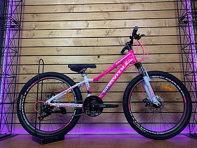 Велосипед підлітковий спортивний гірський рожевий 24 Corso Gravity GR-24088 24" на зріст 125-140 см