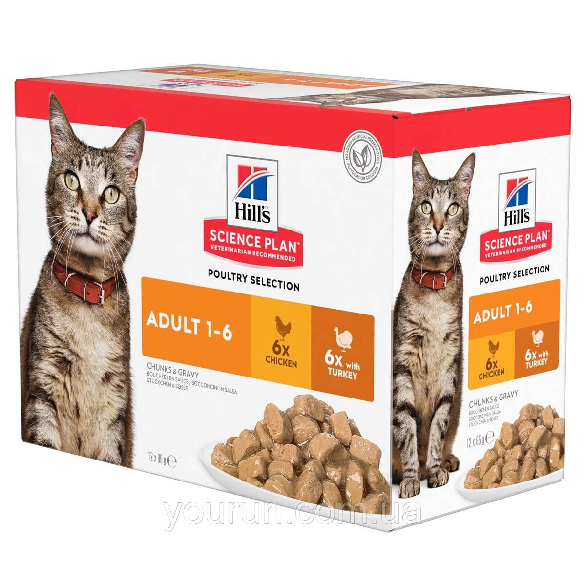 Hill's (Хіллс) Science Plan Adult Multipack - Вологий корм для кішок мультибокс курка/індичка, блок 12 шт, фото 1