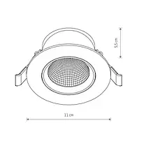 Точковий світильник Nowodvorski EGINA LED 10 W 4000 K IP20 10554, фото 6