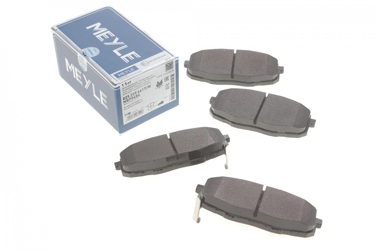 Meyle 025 239 6617/W Колодки гальмівні передні Kia Cee'd SW, Cee'd, PRO Cee'd, Carens I; Hyundai i30, Creta, Kona;