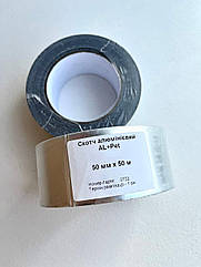 Стрічка (скотч) алюмінієва клейова AL+PET Alenor 50 мм*50 м, рулон
