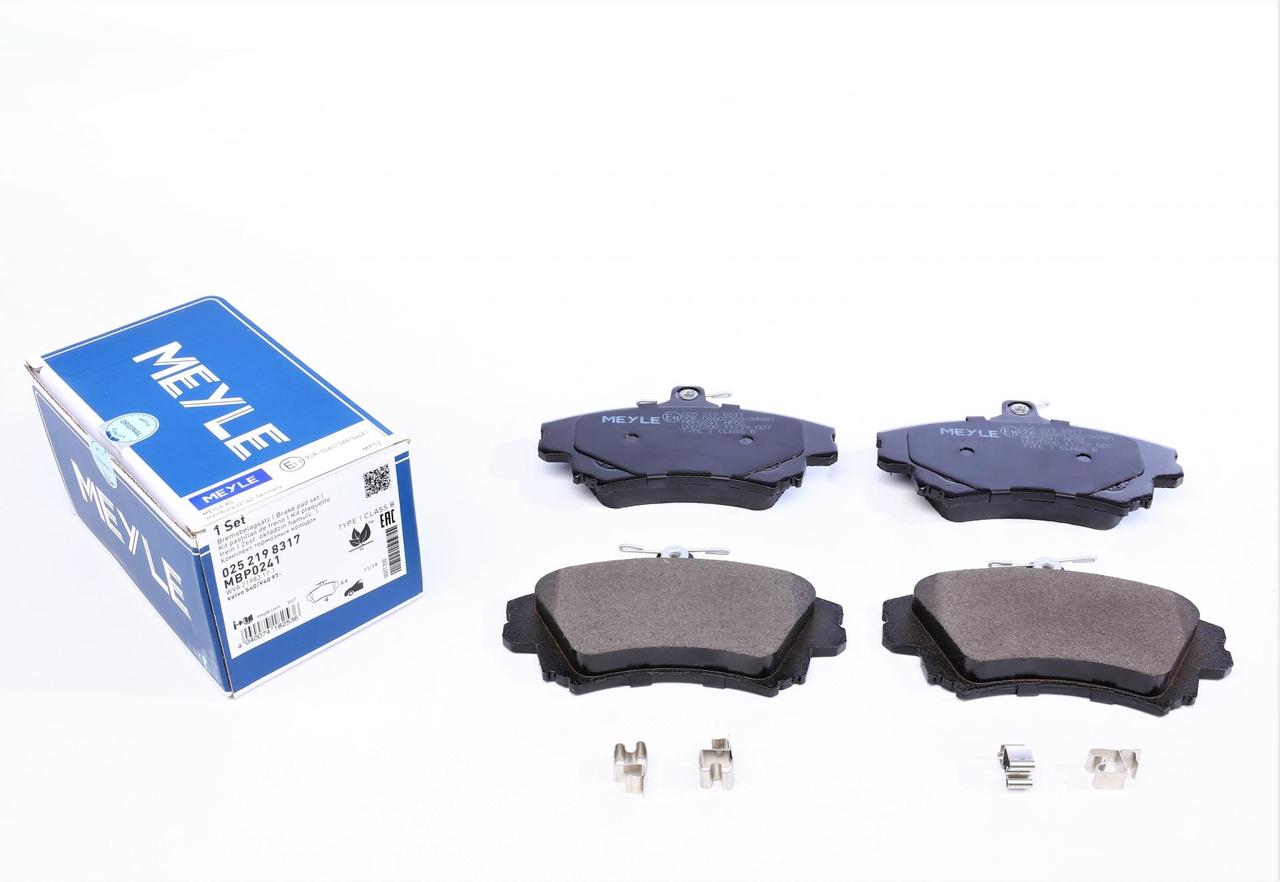 Meyle 025 219 8317 Колодки гальмівні передні Mitsubishi Carisma, Colt VI, Colt CZC VI; Volvo V40, S40 I; Smart Forfour;