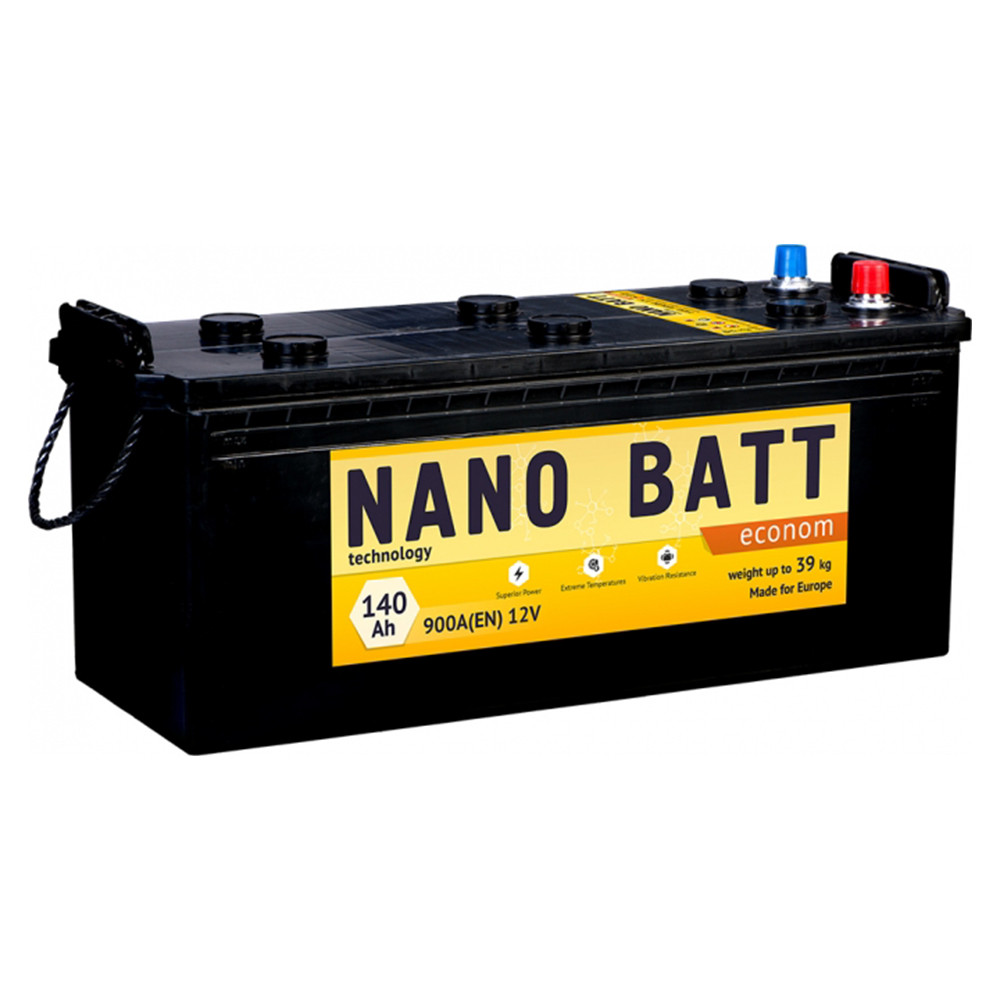Акумулятор NANO BATT Econom - 140 + лівий (900 пуск)
