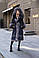 Пальто зимове з натурального хутра чорнобурки, фото 4