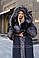 Пальто зимове з натурального хутра чорнобурки, фото 5