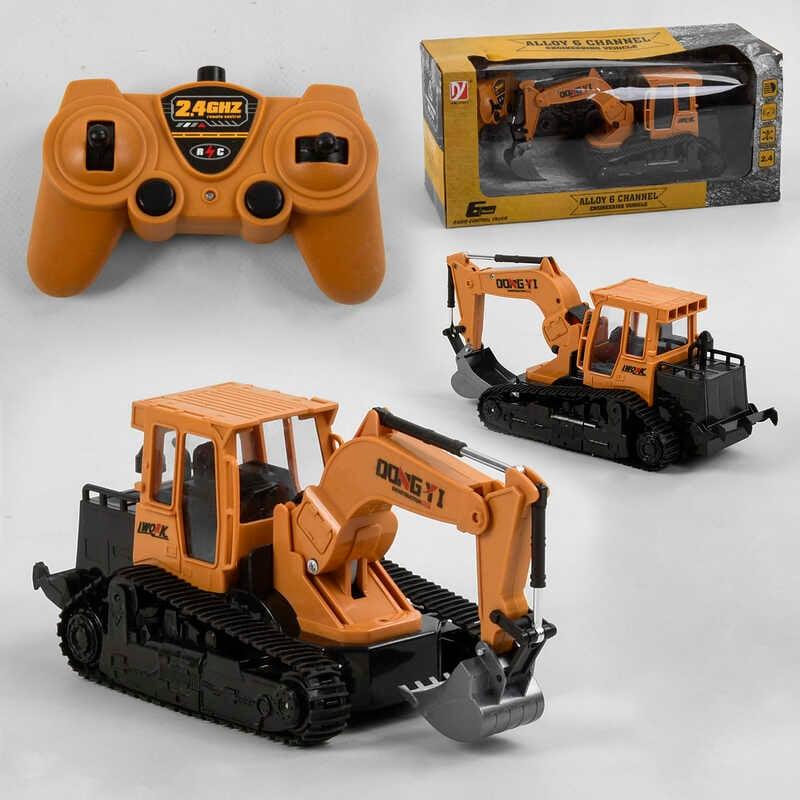 Іграшка-екскаватор для малюка A 8863-73, підсвітка корпусу та кабіни, реалістичний звук, на пульті, фото 1