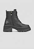 Зимові шкіряні черевики на овчині в чорному кольорі від українського виробника, фото 8
