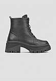 Зимові шкіряні черевики на овчині в чорному кольорі від українського виробника, фото 10