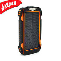 Портативный Power Bank Solar PD18W 30000 mAh повербанк для смартфона с солнечной батареей и фонариком