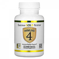 California Gold Nutrition Immune 4 60 капсул (Цинк+Витамин C + D3 + селен)