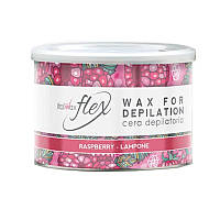 Теплый воск в банке Italwax FLEX - Малина, 400 г.