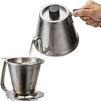 Заварювальний чайник для кави Hario Kasuya Model v60 KPK-600-HSV із нержавіючої сталі для пуровера з довгим тонким носиком