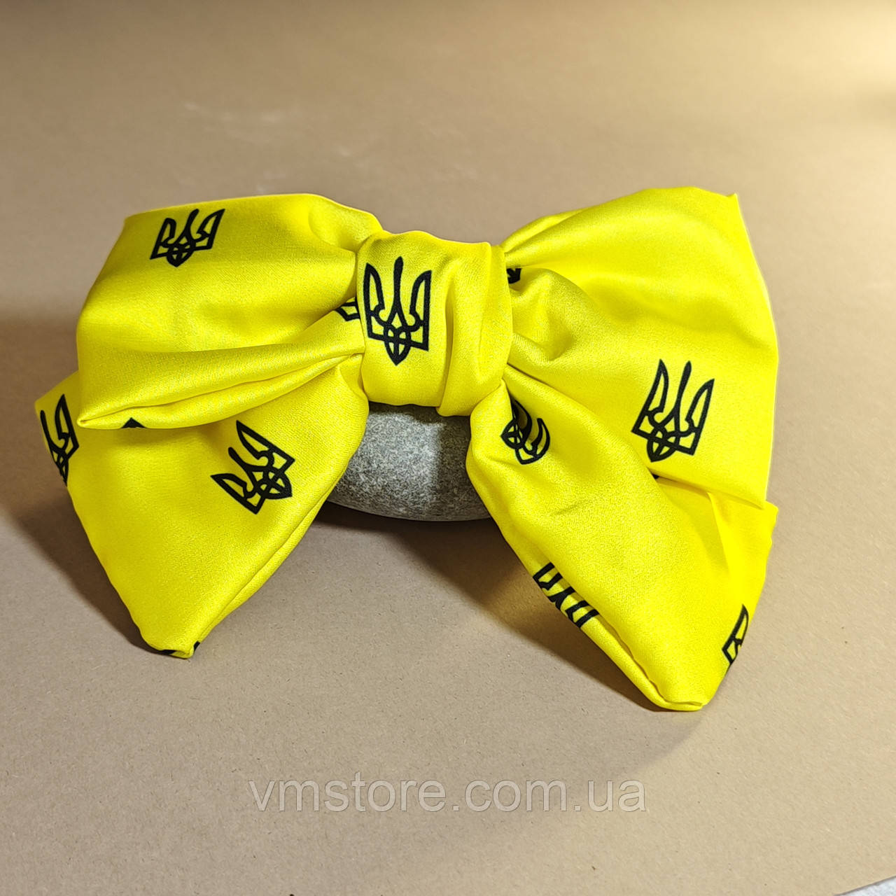 Шпилька бант із українською символікою, шпилька автомат, фото 1