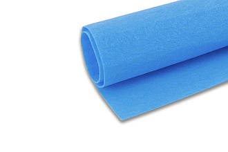 Фетр листовий, яскраво-блакитний, 1 мм, 20х30 Hg170-019