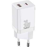 МЗП Baseus Super Si Pro Quick Charger Type-C+USB 30W (white) CCSUPP-E02