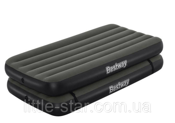 Подвійне надувне ліжко 3 в 1 Bestway 67922, 188 х 99 х 25 см. Односпальне. Двоспальна