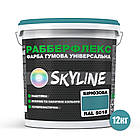 Фарба гумова супереластична надстійка «РабберФлекс» SkyLine Бірюзова RAL 5018 12 кг, фото 3