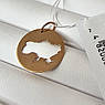 Золота підвіска з контуром України., фото 3