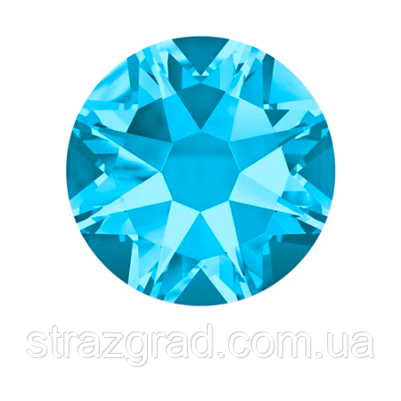 Термо стрази XIRIUS 16 граней (8+8) AQUAMARINE SS16 Hot Fix 1440 шт.