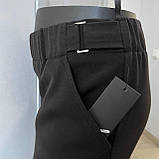 Брюки жіночі штани класичні на резинці 56 чорні, фото 5