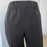 Брюки жіночі штани класичні на резинці 56 чорні, фото 3