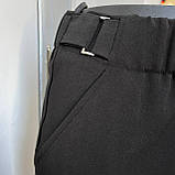 Брюки жіночі штани класичні на резинці 56 чорні, фото 8
