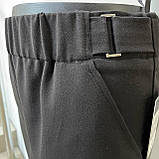 Брюки жіночі штани класичні на резинці 56 чорні, фото 7